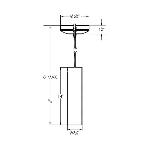 Soho LED Pendant - 4000K - 120V - Satin Nickel - White